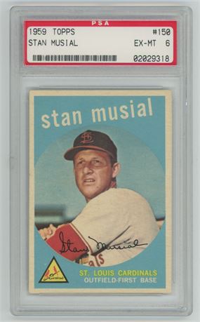 1959 Topps #150 Stan Musial PSA 6 EXMT