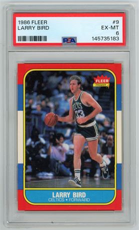 1986 Fleer #9 Larry Bird PSA 6 EXMT