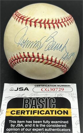 Johnny Bench Signed Official National League Baseball JSA Heavy Toning