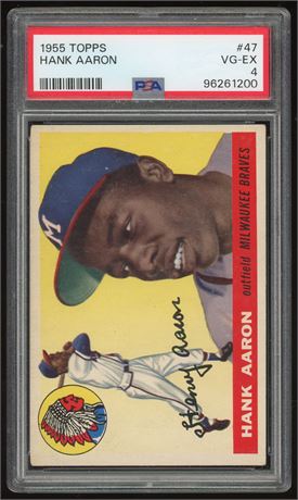 1955 Topps #47 Hank Aaron PSA 4 VGEX