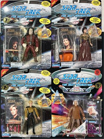 Star Trek TNG (1994) Playmates Figurines Lot (4)