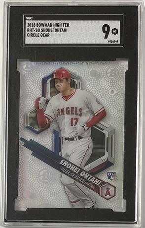 2018 Bowman High Tek Shohei Ohtani Circle Gear SGC 9 MINT