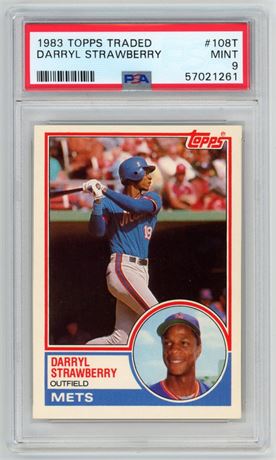 1983 Topps Traded Darryl Strawberry RC PSA 9 MINT