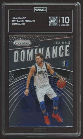 2019 Panini Prizm #20 Luke Doncic Dominance TAG 10 GEM MINT