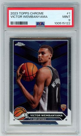 2023 Topps Chrome #1 Victor Wembanyama RC PSA 9 MINT