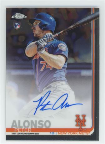 2019 Topps Chrome Pete Alonso RC Auto