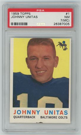 1959 Topps #1 Johnny Unitas PSA 7(MC)