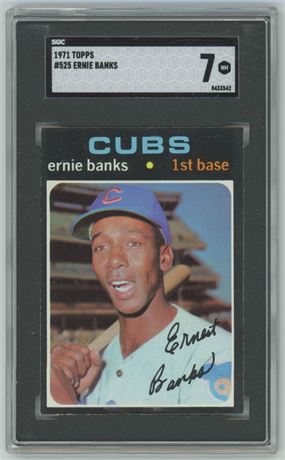 1971 Topps #525 Ernie Banks SGC 7 NM