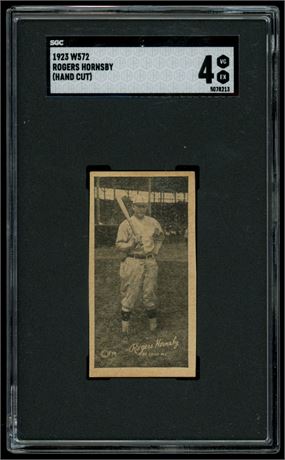 1923 W572 Rogers Hornsby Hand Cut SGC 4 VGEX