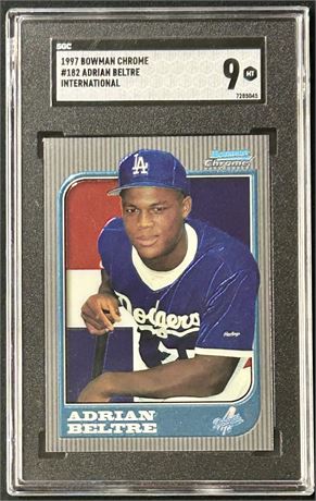 1997 Bowman Chrome #182 Adrian Beltre International SGC 9 MINT