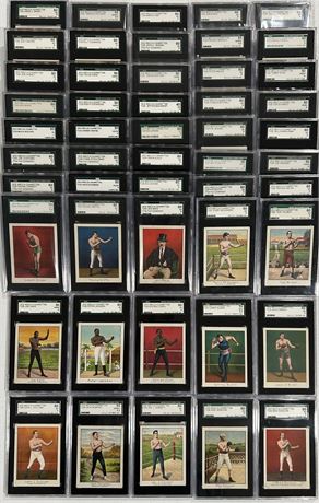 1910 T220 Mecca Champion Athlete and Prize Fighters Complete Set (50)