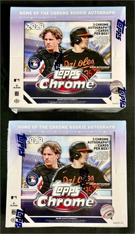 2023 Topps Chrome Base Ball Hobby Box Factory Sealed Lot (2)