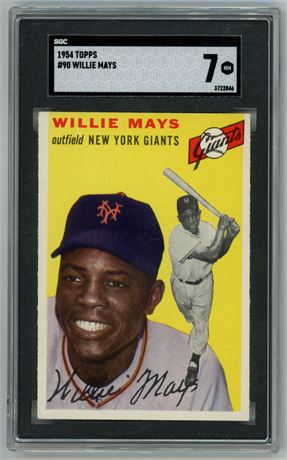 1954 Topps #90 Willie Mays SGC 7 NM BEAUTY!