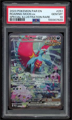 2023 Pokemon PAR EN #251 Roaring Moon ex Special Illustration Rare PSA 10
