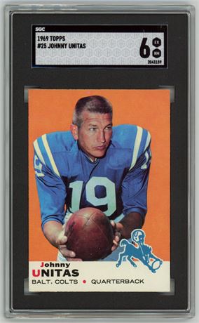1969 Topps #25 Johnny Unitas SGC 6 EXMT