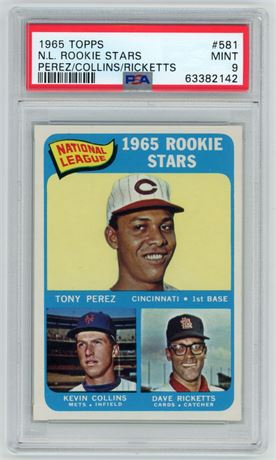 1965 Topps #581 Tony Perez RC Hi# PSA 9 MINT Only 4 Higher Beauty!