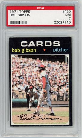 1971 Topps #450 Bob Gibson PSA 7 NM