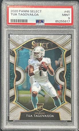 2020 Panini Select #45 Tua Tagovailoa RC PSA 9 MINT
