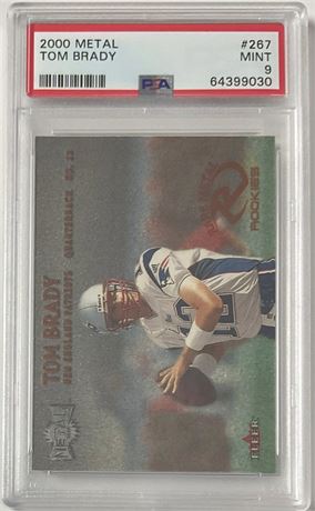 2000 Metal #267 Tom Brady RC Rare Metal PSA 9 MINT