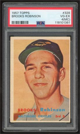 1957 Topps #328 Brooks Robinson RC PSA 4 (MC) VGEX