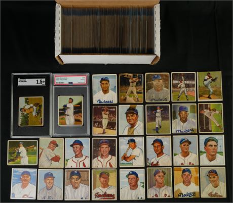 1950 Bowman Baseball Near Complete Set (251-252) Low Grade to VG