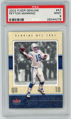 2002 Fleer Genuine #47 Peyton Manning PSA 9 MINT