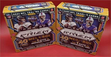 2021 Panini Prizm Football Sealed Mega Box Lot (2) Fanatics Exclusive
