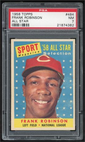 1958 Topps #484 Frank Robinson All-Star PSA 7 NM