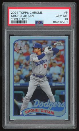 2024 Topps Chrome #5 Shohei Ohtani 1989 Topps PSA 10 GEM MINT