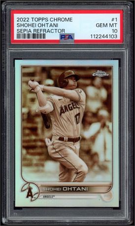 2022 Topps Chrome #1 Shohei Ohtani Sepia Refractor PSA 10 Gem Mint