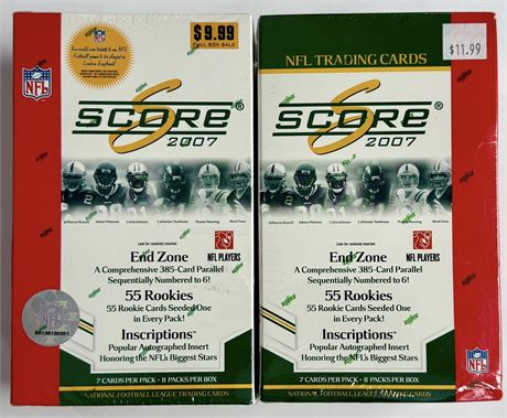 2007 Score NFL Football Sealed Blaster Boxes (2)