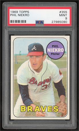 1969 Topps #355 Phil Niekro PSA 9 MINT Only 5 Higher
