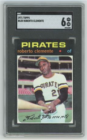 1971 Topps #630 Roberto Clemente Semi High # SGC 6 EXMT