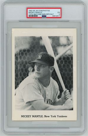 1962-65 Jay Publishing Photos Mickey Mantle Type 2 PSA 5 EX Pop 4 Only 9 Higher