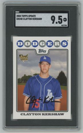 2008 Topps Update #UH240 Clayton Kershaw RC SGC 9.5 MINT+