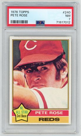 1976 Topps #240 Pete Rose PSA 7 NM