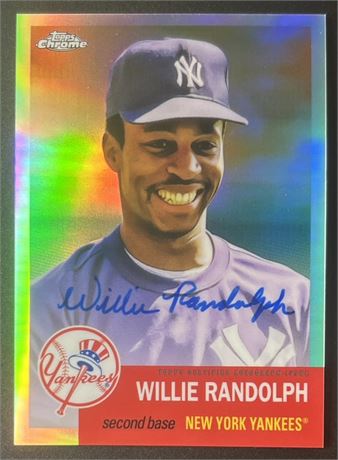 2022 Topps Chrome Platinum Anniversary Willie Randolph Refractor Auto 140/199