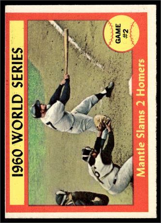 1961 Topps #307 World Series Game 2 Mantle Slams 2 Homers NMMT OC