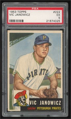 1953 Topps #222 Vic Janowicz PSA 5 EX