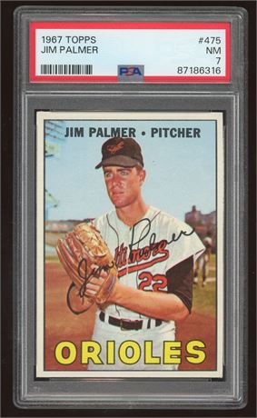 1967 Topps #475 Jim Palmer PSA 7 NM