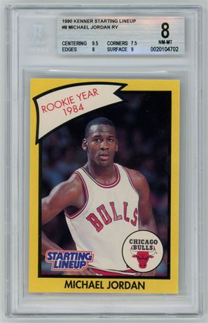 1990 Kenner Starting Lineup #8 Michael Jordan ROY BGS 8 NMMT