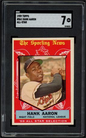 1959 Topps #561 Hank Aaron Hi# All-Star SGC 7 NM