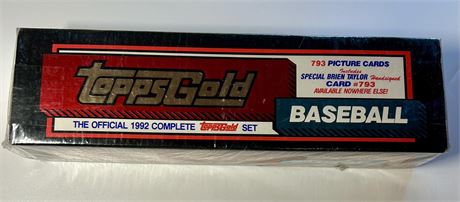 1992 Topps GOLD Complete Set (1-792, plus Brien Taylor Auto) Sealed