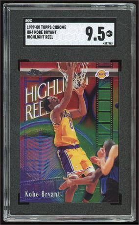 1999-00 Topps Chrome Kobe Bryant Highlight Reel SGC 9.5 MINT+