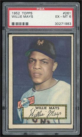 1952 Topps #261 Willie Mays PSA 6 EXMT