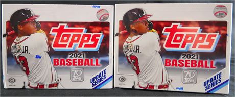 2021 Topps Update Series Baseball Hobby Jumbo Box Lot (2) Factory Sealed