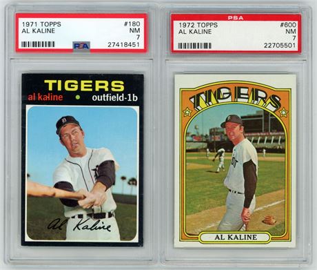 1971-1972 Topps Al Kaline PSA Graded Lot (2)