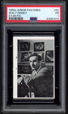 1950s Junior Pastimes #52 Walt Disney Star Pic PSA 1