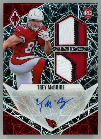 2022 Panini Phoenix Trey McBride RC 3 Color Patch & Auto