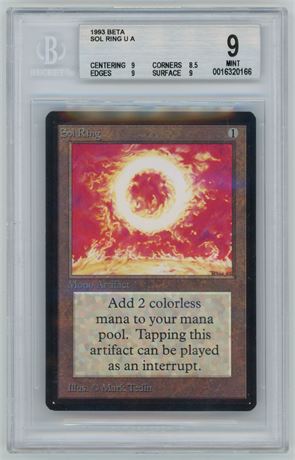1993 Beta Sol Ring U A BGS 9 MINT RARE